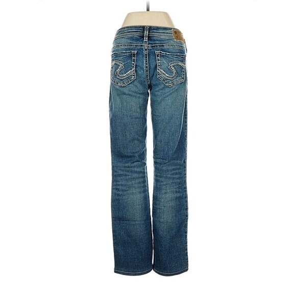 Silver Jeans Low Rise Women's Sz 27 Blue Bootcut Cowgirl Rodeo Denim Y2K Style - Picture 3 of 12